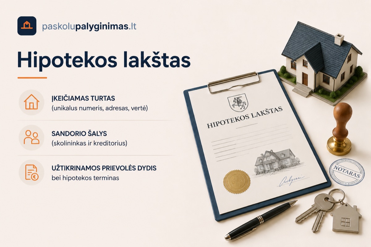 Hipotekos lakštas: kas tai ir kas jame nurodoma
