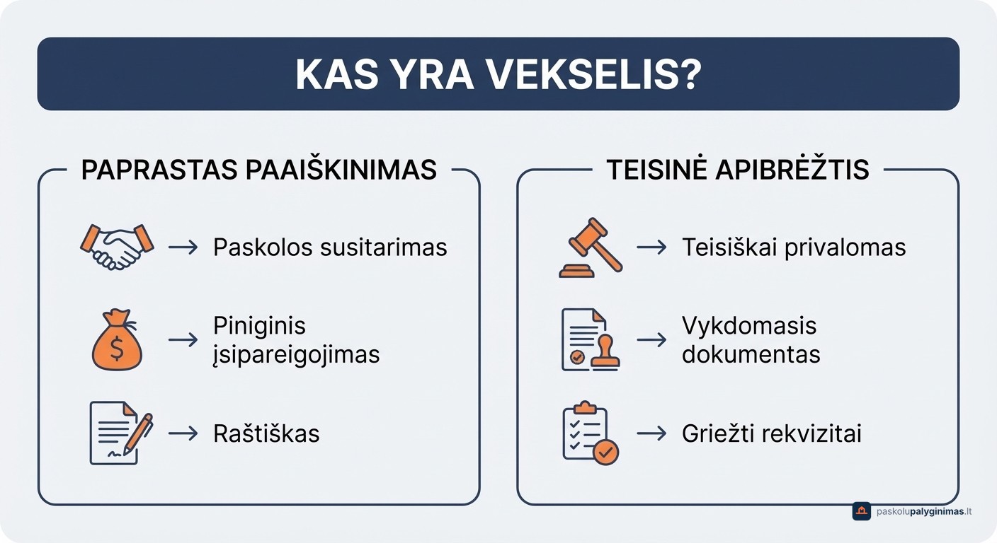 Kas yra vekselis – paprastas paaiškinimas ir teisinė apibrėžtis